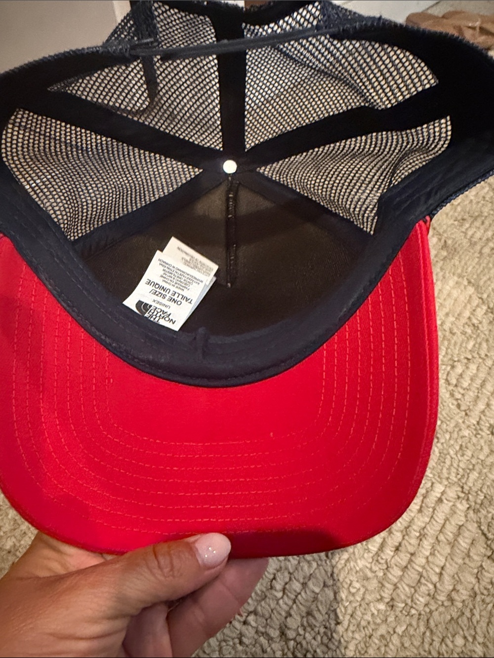 The North Face Trucker Cap - Cream, Red & Navy - Picture 8 of 10